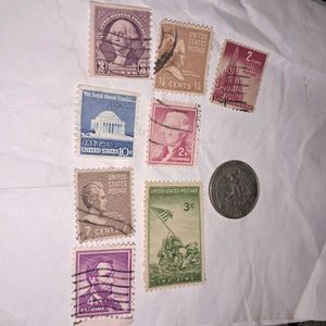 1950-60s Vintage USA Stamps