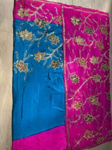 Diwali Sale 🔥30 Yrs Old Pink Blue  Saree