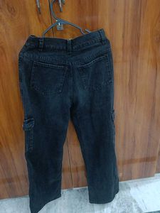 Black Cargo Jeans