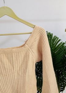 ✨Ribbed Square Neck Long Sleeve Top✨