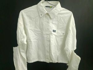 Edgy White Button-Up Shirt