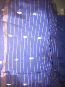 Elegant Blue Saree with Gold Border