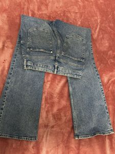 Trendy Flared Blue Denim Jeans