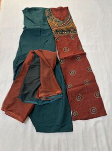 🆕3pc Cotton Kurta Suit Salwar Dupatta