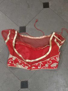Red Embroidered Blouse
