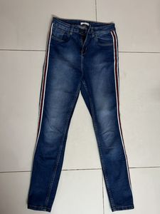 High waist denim with Side Stripes