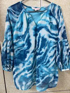 All About You Brand Blue Top/Tunic