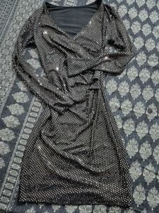 Sparkly Black Mini Dress