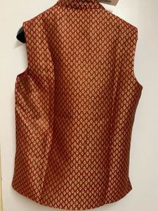 Inddus Men's Maroon Nehru Jacket - M