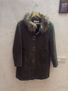 Fur Collar Olive Green 🧥 coat