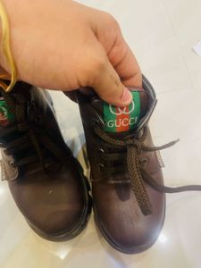 Gucci Brown Leather Shoes 12 size