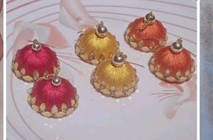 Handmade thread jhumka