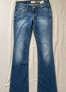 Classic Blue Flare Jeans | Y2K Low Waisted