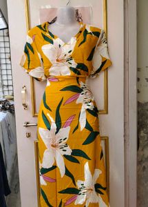 Vibrant Floral Print Midi Dress