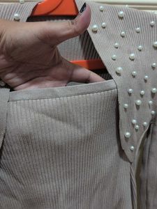 Pearl Embellished Cardigan Top