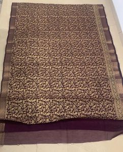 Elegant  Wine  colour  Saree