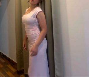 Elegant Pink Ruched Maxi Dress
