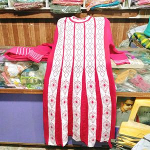 Woolen Anarkali Kurti Set