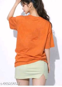 Cute Daisy Graphic Orange T-Shirt
