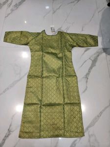 Green Brocade Kurta with Pants