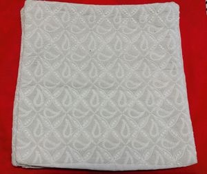 Cushion Cover White Thread Work