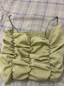 Green Ruched Top
