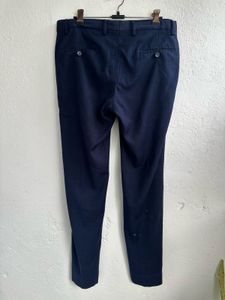 Men's Blue Checkered Dress Pants