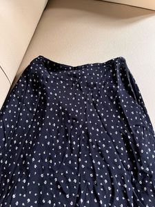 Navy Floral Mini Skirt