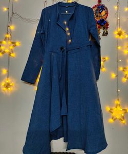 Stylish Blue Long Jacket