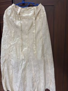 Elegant Cream Ethnic Skirt