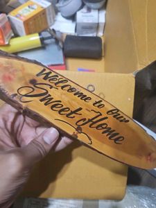 Rustic 'Welcome to Our Sweet Home' Wood Sign