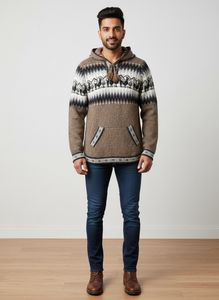Unisex Wool Blend Hooded Sweater
