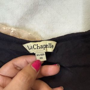 Cute Polka Dot Lace Trim Top