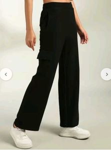 Teamspirit Straight Fit Black Cargo Pants