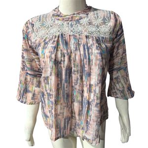 Stylish Printed Kurti with Lace Detail