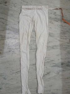 White Cotton Leggings