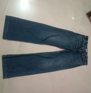 low rise denim blue jeans