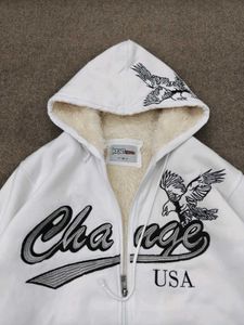 Eagle Graphic Zip-Up Hoodie