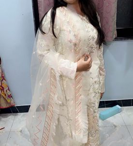 Elegant White Embroidered Kurta Set