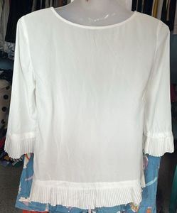 Elegant White Pleated Top