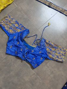 Yellow Silk Lehenga choli  with Golden Print