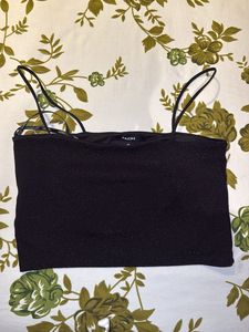 Sparkly Black Camisole padded Top