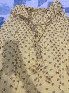 Yellow Printed Ethnic Skirt