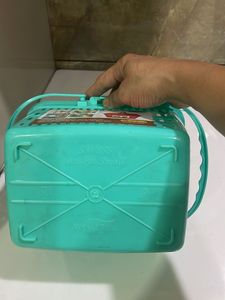 Retro Turquoise Picnic Basket