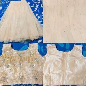 Peach Indo Western Style Lehenga For Womens