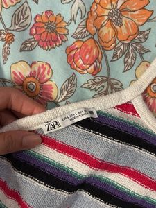 Striped Halter Crop Top