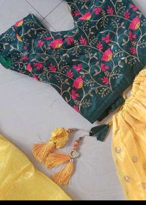 Vibrant Yellow Embroidered Lehenga Choli Set