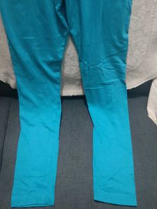 Blue Casual Leggings