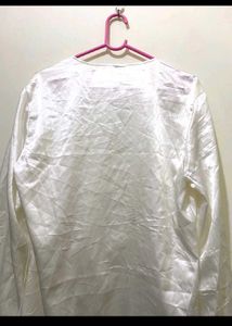 White Satin Kimono Style Top