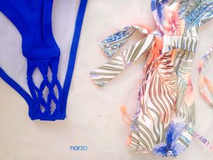 BOZZO Bikini Set - Floral &amp; Blue